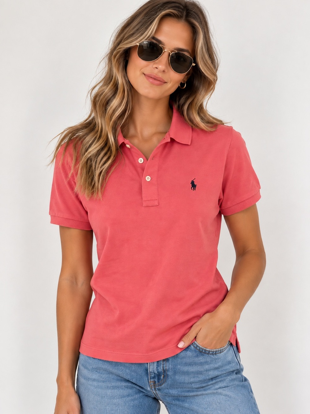 Polo by Ralph Lauren Women’s size M Coral vintage Polo Shirt